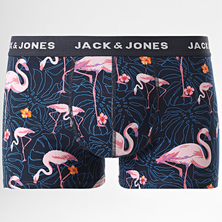 Jack And Jones - Confezione da 10 boxer con fenicotteri floreali blu navy e neri